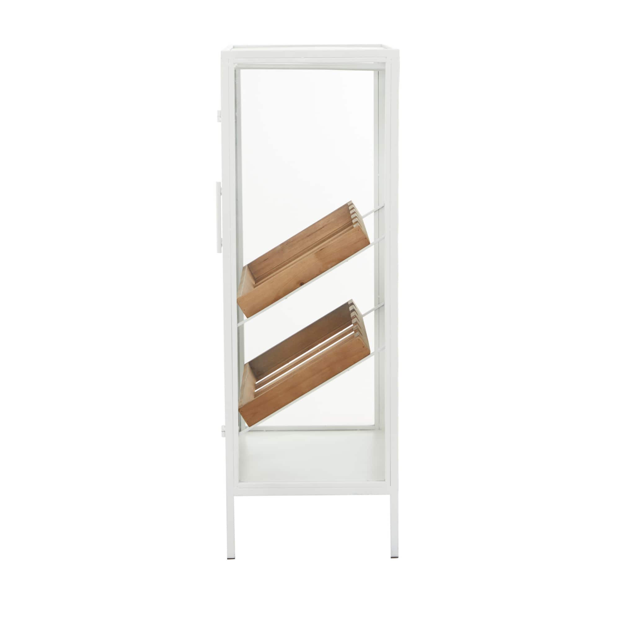 White Metal Farmhouse Standing Wine Rack 41" x 21" x 14"